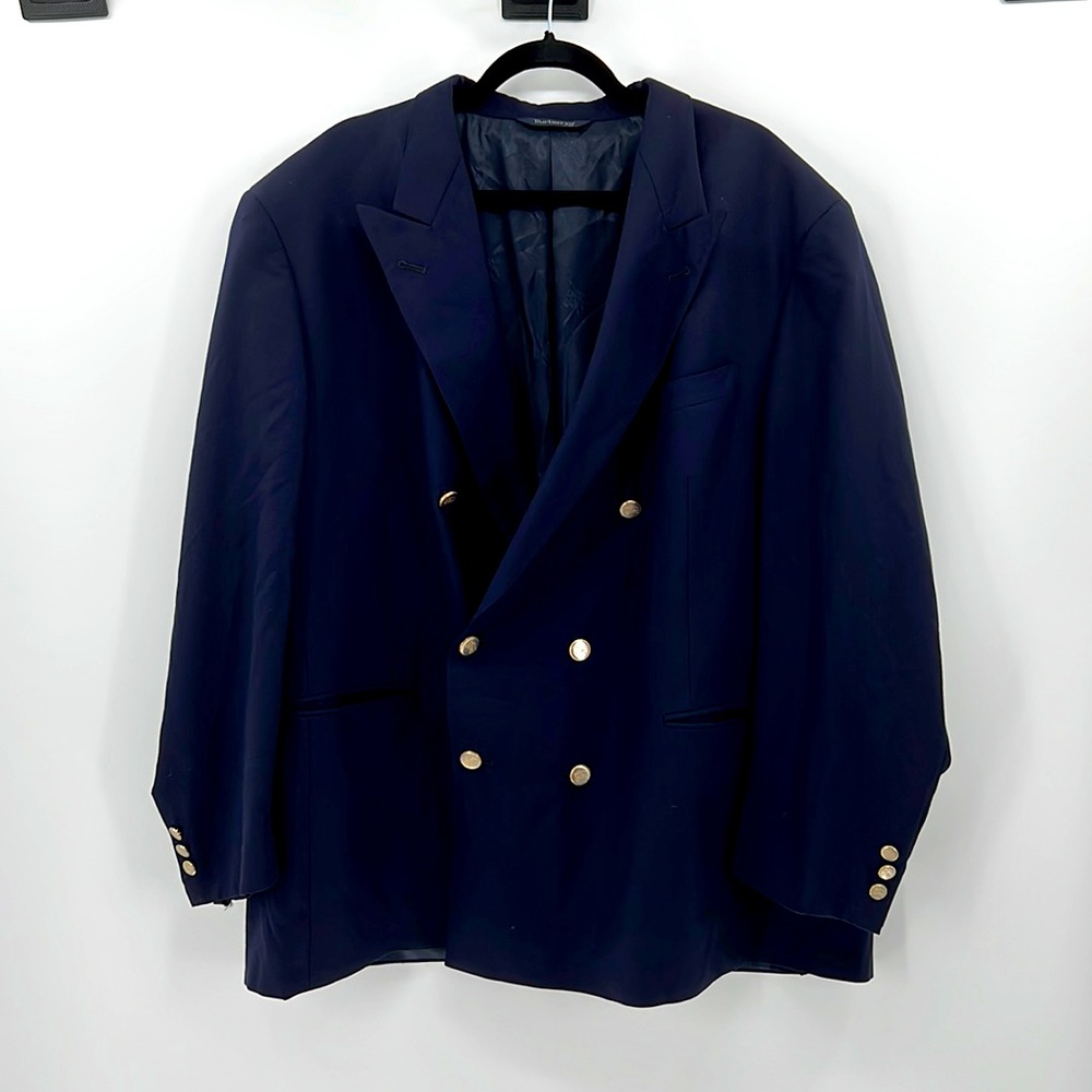 Burberry's Double Breasted Blazer - Navy - 50R